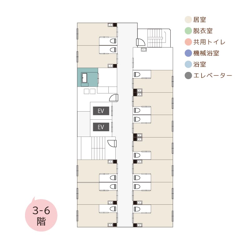 ハイビス守口間取り図3-6階
